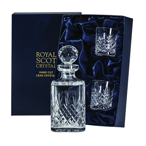 Royal Scot Crystal - Edinburgh Decanter Whisky Set - Delivered to Your Door